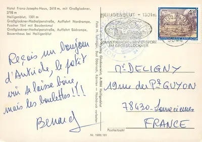 Großglockner-Hochalpenstraße — vista panorâmica — editor H. Tollinger, n° 1900.101 — Verso