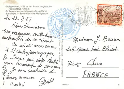 Großglockner — Áustria — Verlag Glocknerkirt — Verso