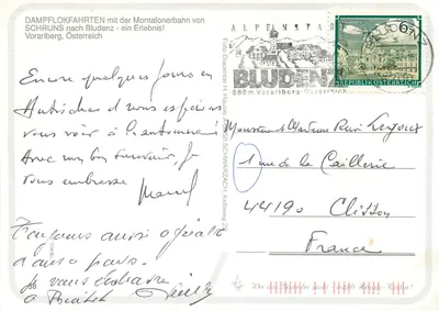 Montafoner-Bahn — Montafon — Montafonerbahn Bludenz-Schruns — editor Diacenter H. Häusle — Verso