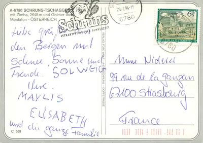 Schruns-Tschaggern — Montafon, Austria — editore Schruns, n° C 558 — Verso