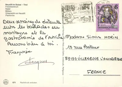 Neustift im Stubai — Freizeitzentrum, Neder, Pfarrkirche — Alpina, n°671 — Verso