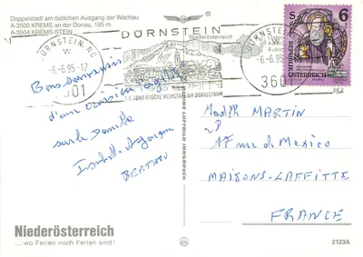KREMS — STEIN, Wachau — editor AB, série 2123A — Verso
