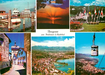 Bregenz no Lago de Constança (Áustria) — vista panorâmica e paisagens — editor: Foto Branz, n° 25