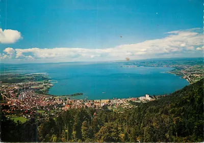 Bregenz no Lago de Constança com a Ilha Lindau — Immer zur Erinnerung, Nr 527, Verlag Foto Bregenz, Lustenau