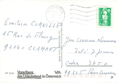 Bregenz — a cidade de férias no Lago de Constança — Áustria — Verso