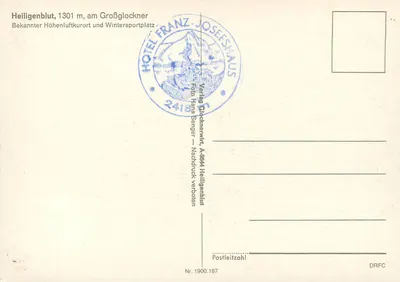 Heiligenblut — 1301 m, am Großglockner — Hotel Franz-Josefshaus — Rewers