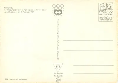 Innsbruck — Olympiastadt 1964 — Tiroler Kunstverlag — Rewers