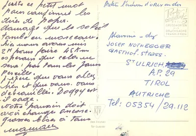 Alpenstadt Innsbruck — widok panoramiczny z zabytkami i górami — wydawca KTV — Rewers