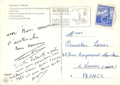 Innsbruck — Cidade Olímpica — Cidade Alpina — editor Alpina, n°41 — Verso