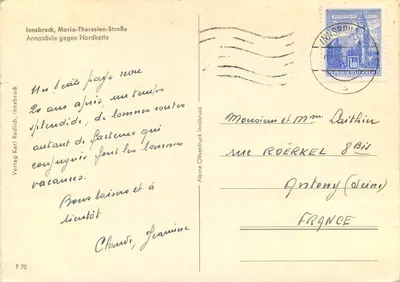 Innsbruck, ich muß dich lassen — H. Isaac — Verlag Karl Redlich, F 70 — Verso