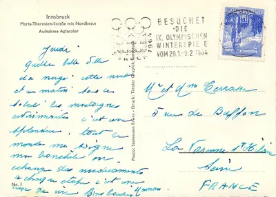 Innsbruck — Maria-Theresien-Straße z Nordkette — Tiroler Druck — Rewers