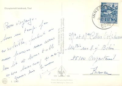 Olympiastadt Innsbruck — Tirol — wydawca Monopol-Verlag Schöllhorn & Co. — Rewers
