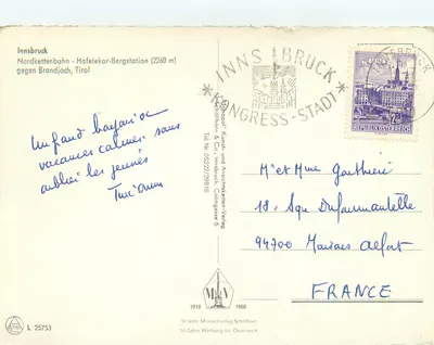 Hafelekar-Bergstation — 2260 m — Schöllhorn & Co., Innsbruck — Verso