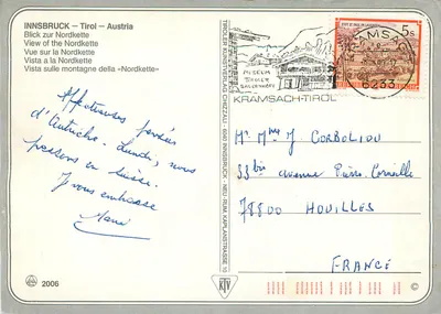Innsbruck — Vista sobre a Nordkette — Troller Kunstverlag — Verso