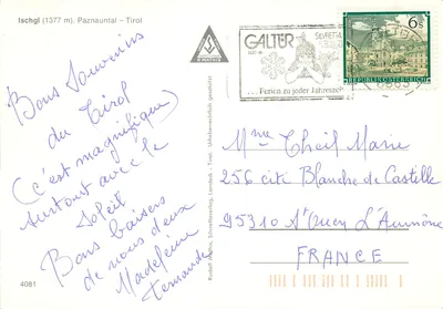 Ischgl — alpejskie wiosko w austriackich Alpach — Rudolf Mathis, n° 4081 — Rewers