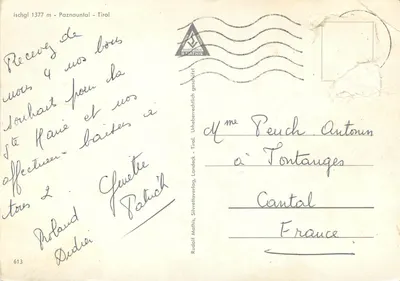 Ischgl 1377 m - Paznauntal - Tirol — Rudolf Mathis, n°613 — Verso