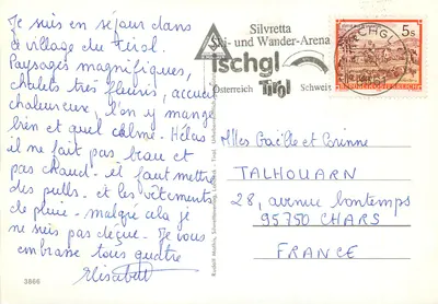 Ischgl 1377m - Tyrol — Rudolf Mathis, Silvrettaverlag — Rewers