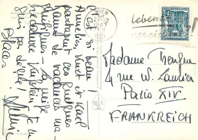Kufstein — vista invernal com castelo — Monopol-Kunst- und Ansichtskarten-Verlag — Verso