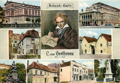 Ludwig van Beethoven — Gedenk-Karte — Kunstverlag Siegfried Böhm, Viena