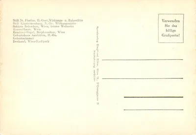 Anton Bruckner — Musikanter Gottes — Carta comemorativa — Verso