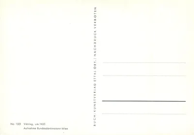 Viktring, cerca de 1400 — vitral — Kunstverlag Wien, n° 1323 — Verso