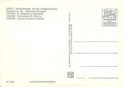 Statua Jezusa z koroną trzcinową — wydawca Richard Pietsch & Co. KG, nr 51341 — Rewers