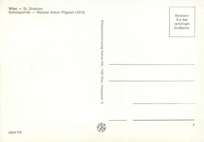 Viena — Igreja de São Estêvão — Autorretrato — Mestre Anton Pilgram (1513) — Verso