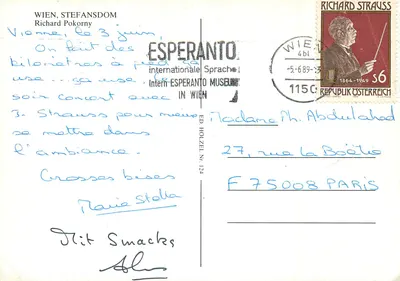 Wiener Stephansdom — vista da praça com carruagens — editor ED HOLZEL N° 134 — Verso