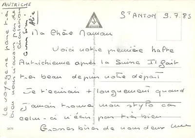 St. Anton Arlberg 1304 m — Tirol — editor R. Mathis, n° 3476 — Reverso