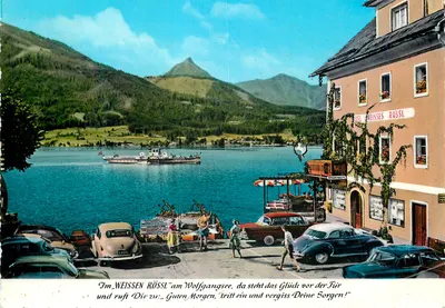 Lago Wolfgangsee — Hotel Weißes Rössl — Salzkammergut, Áustria