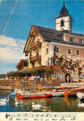 Hotel Weißes Rössl — Wolfgangssee — editor Alfred Grundler, número de série não visível