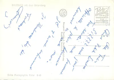 Salzburgo com o Untersberg — Bergwelt Verlag, série S 45 — Verso