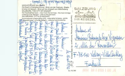 Salzburg — Mozartstadt — MM-Verlag, n° FS390 — Back