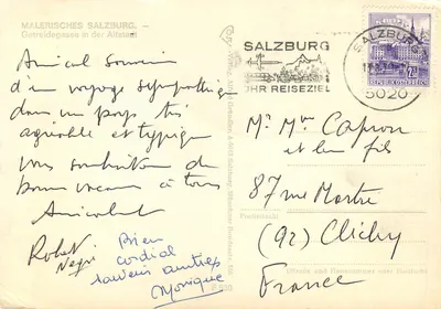 Salzburgo — Getreidegasse — editor Alifed Gründler A-530 — Verso