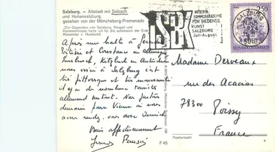 Salzburgo — vista da cidade e do Salzach — editor ISBK — Verso