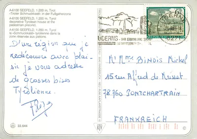 A-6100 SEEFELD — «Tiroler Schmuckkastl» — wydawca KTV, nr 22.644 — Rewers