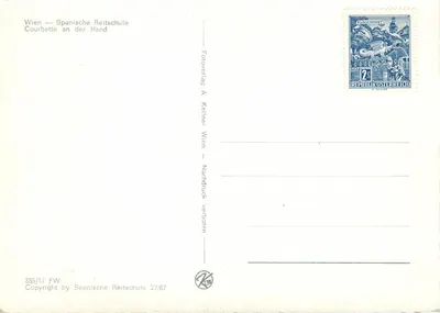 Courbette à la main — Viena — edição Folioverlag A. Kellner Wien — Verso