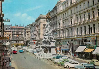 Viena, Der Graben mit der Pest säule — Coluna da Peste — KUWOPA WOLFRUM OHG, Nr. 6236