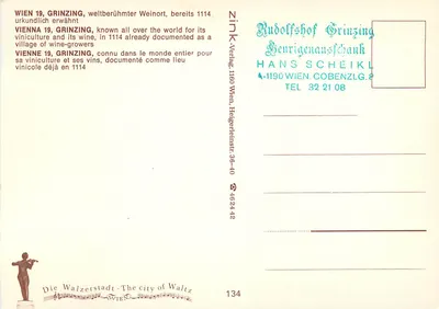 Grinzing i wino — Rudolfshof — Zink-Verlag, nr 134 — Rewers