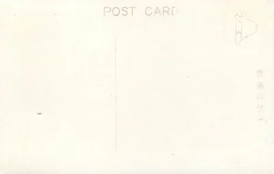 Zamek w Osaka — Tenshukaku lub donjon, odrestaurowany w 1881 — wydawca nieznany — Rewers