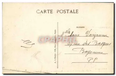 Auvers-sur-Oise (S.-et-O.) — Pomnik Upamiętnienia Zbrodni Wielkiej Wojny — Wydawnictwo Gazanois — Rewers