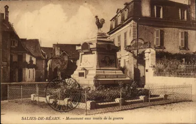 Salies-de-Béarn - Monumento aos mortos da guerra — Maison E. Loustau, Pensão para Famílias
