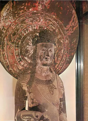 कुदारा कैनन की मूर्ति — होर्यूजी मंदिर, नारा — प्रकाशक अज्ञात