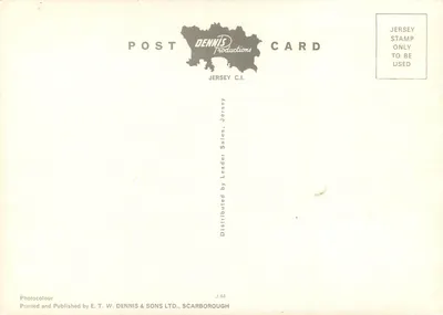 Grève de Lecq, Jersey — widok panoramiczny — Dennis Productions, J.44 — Rewers