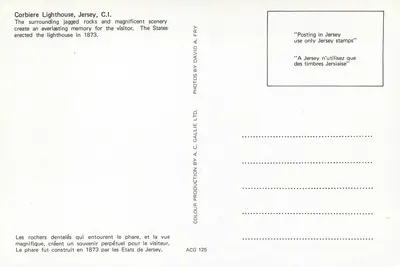 Farol de Corbière — Jersey, C.I. — A.C.G. 125 — Verso