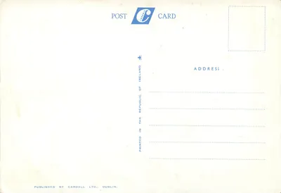 Castelo de Mont Orgueil e Porto de Gorey, Jersey, Ilhas do Canal — Cardall Ltd. Dublin — Verso