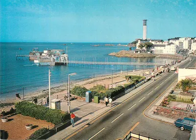Havre des Pas, Jersey — baía e piscina — Jarrold & Sons Ltd, Norwich, Inglaterra, série J.156