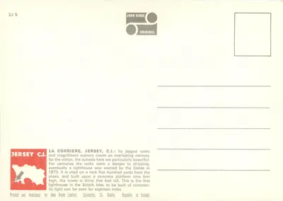Farol de La Corbière, Jersey, C.I. — Foto: E. Ludwieg, John Hinde Studios — Verso