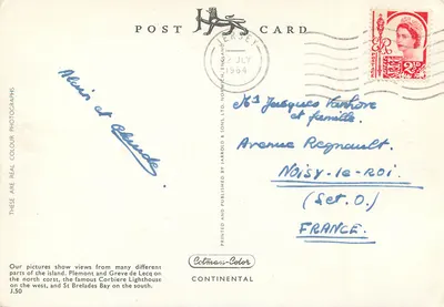 Zatoka St. Brelades — La Corbière — Plemont — Greve de Lecq — Jersey — wydawca Jarrold & Sons Ltd. — Rewers