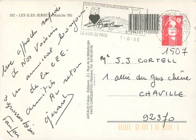 Jersey — vista panorâmica — Artaud Frères, n°102 — Verso